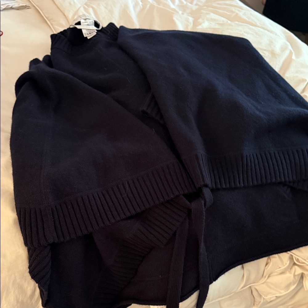 Chloe Black Poncho Sweater